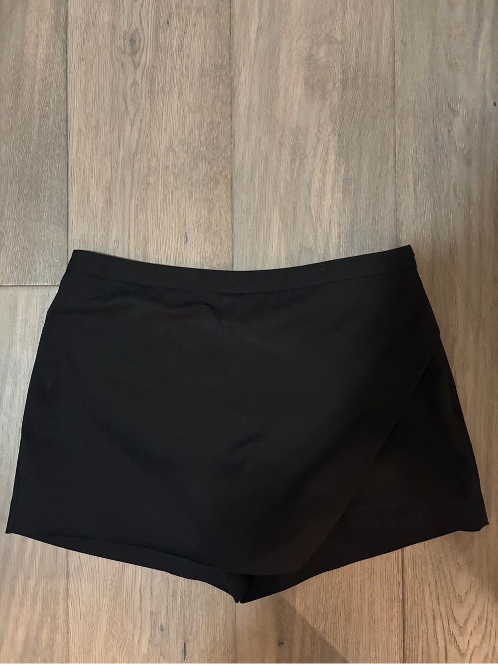 Babaton Black Wrap-Front Skort